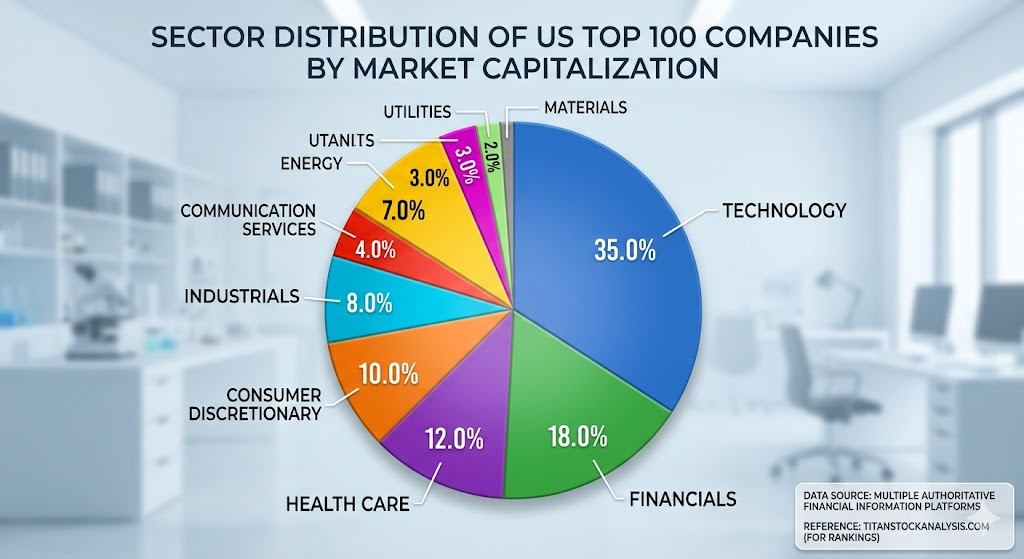 US top 100 companies by sectors