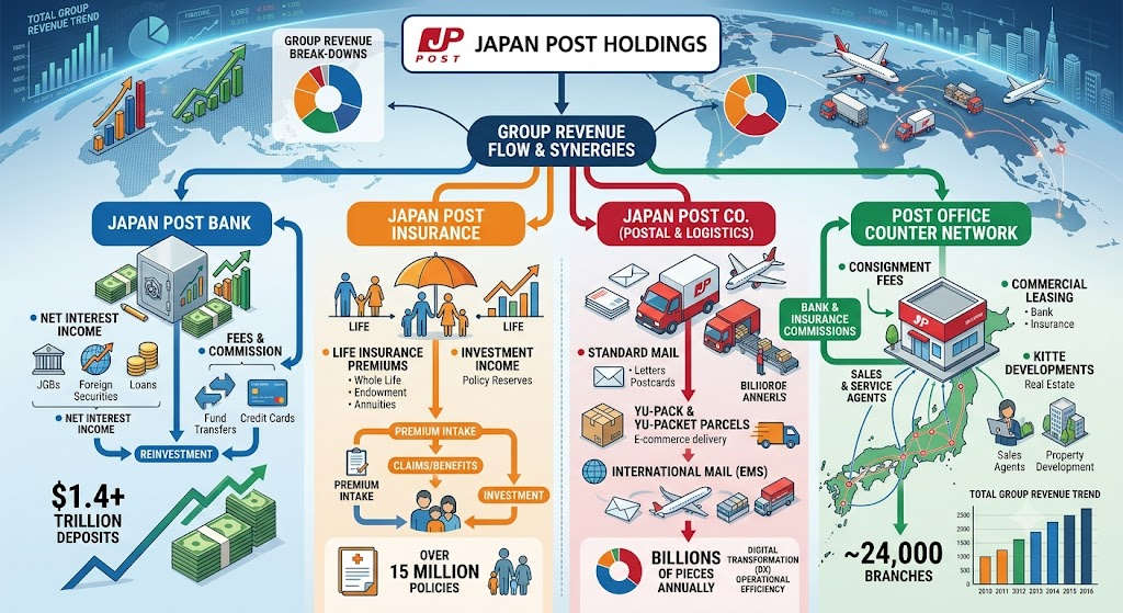 japan post holdings business model